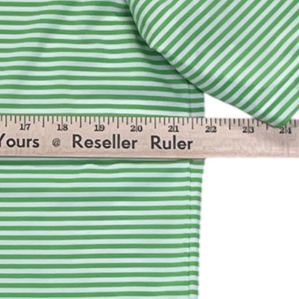 RLX Ralph Lauren Polo Shirt Mens Medium Green Striped Performance Golf Stretch - Picture 9 of 10